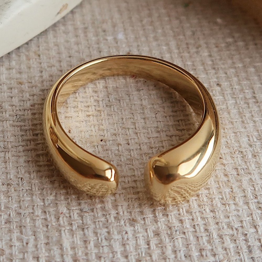 NEW 18K Gold Plated Open Irregular Ring